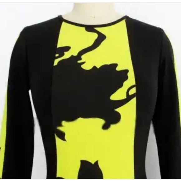 Black and Yellow Floral Dress - Picture 2 of 4